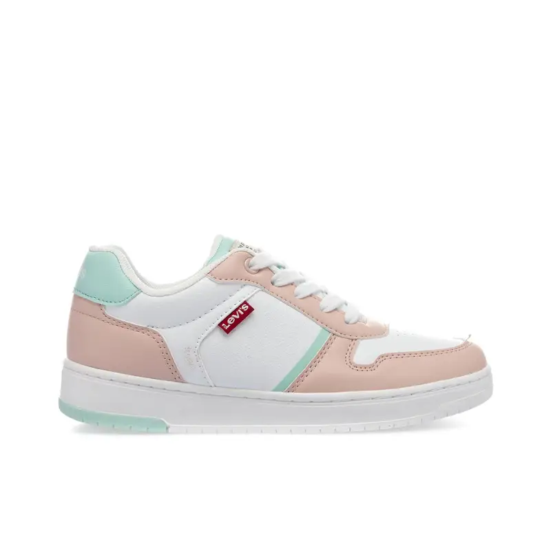 Sneakers da bimba bianche e rosa con logo
