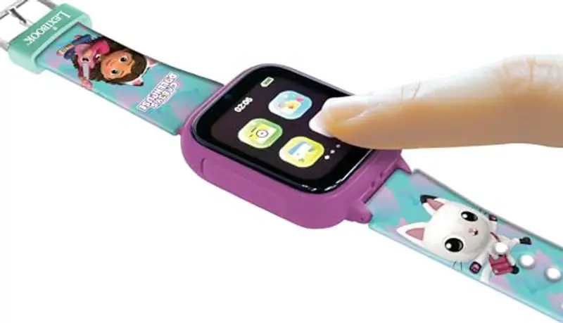 Lexibook, Barbie, Orologio con fotocamera selfie, Schermo tattile HD, Fotocamera 720p, Lettore MP3, Altoparlante integrato, Registratore vocale, Contapassi, 5 giochi, Rosa, DMW070BB miniatura 3