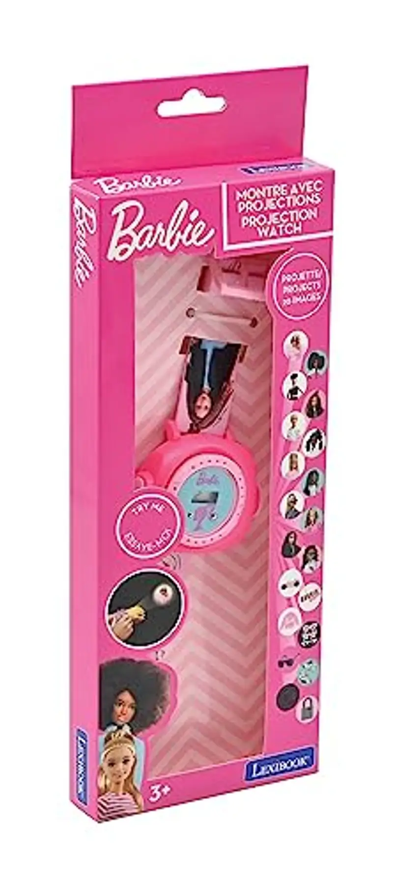 Lexibook - Barbie Schermo digitale per orologio a proiezione regolabile - 20 immagini Barbie - per Bambini - DMW050BB miniatura 2