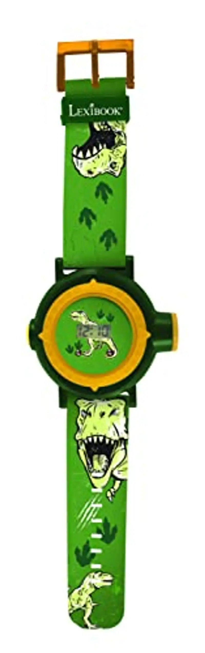 Lexibook - Dinosauri Schermo digitale per orologio a proiezione regolabile - 20 immagini Dinosauri - per Bambini - Verde e giallo - DMW050DINO miniatura 2