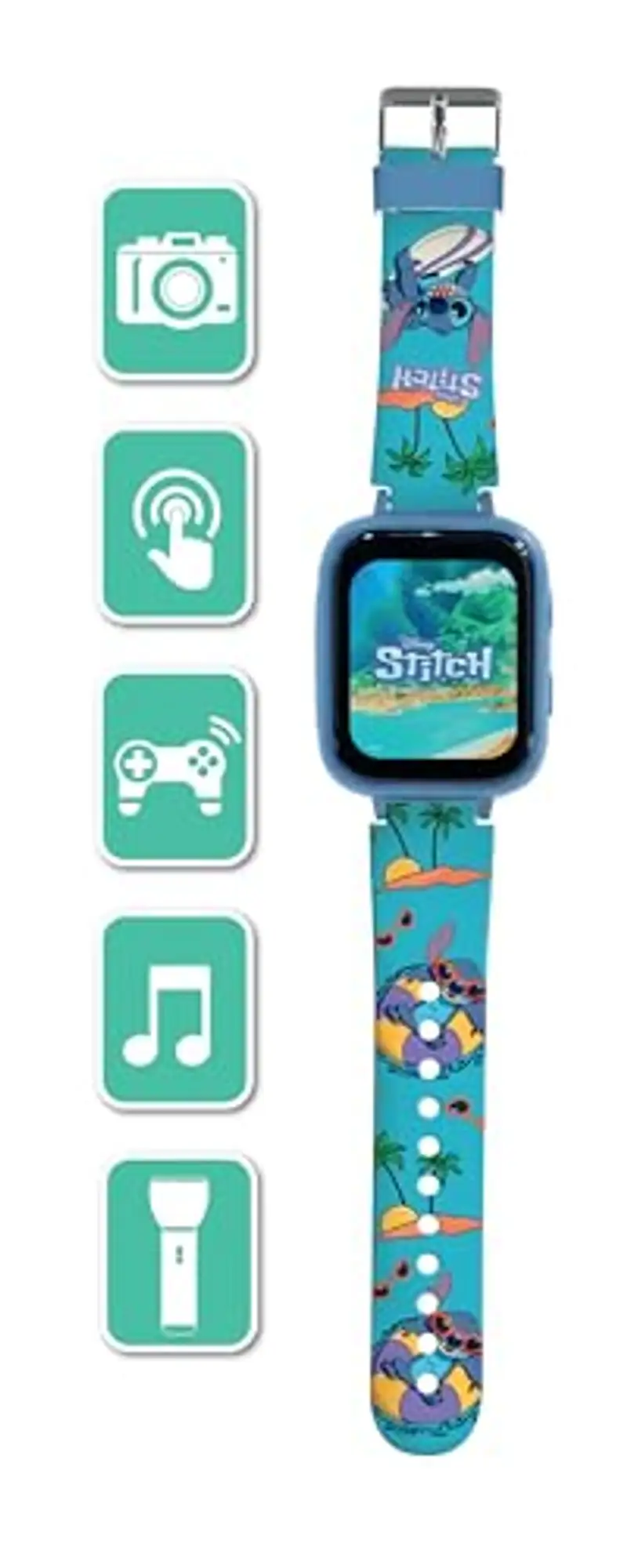 Lexibook, Frozen, Orologio con fotocamera per selfie, touch screen HD, fotocamera 720p, lettore MP3, altoparlante incorporato, dittafono, contapassi, 5 giochi, blu/viola, DMW070FZ miniatura 2