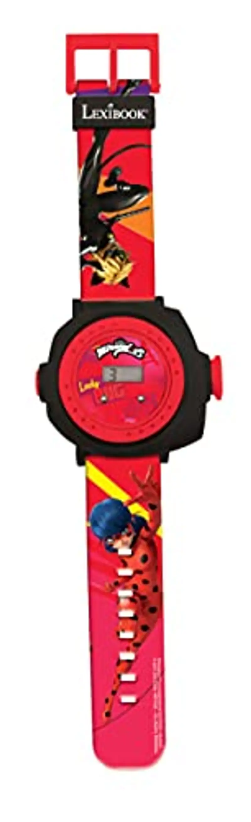 Lexibook, Miraculous Ladybug Chat Noir, Schermo digitale per orologio a proiezione regolabile, 20 immagini Miraculous, per Bambini, DMW050MI miniatura 2
