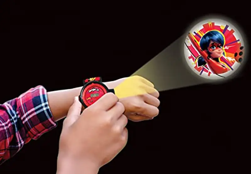 Lexibook, Miraculous Ladybug Chat Noir, Schermo digitale per orologio a proiezione regolabile, 20 immagini Miraculous, per Bambini, DMW050MI miniatura 3