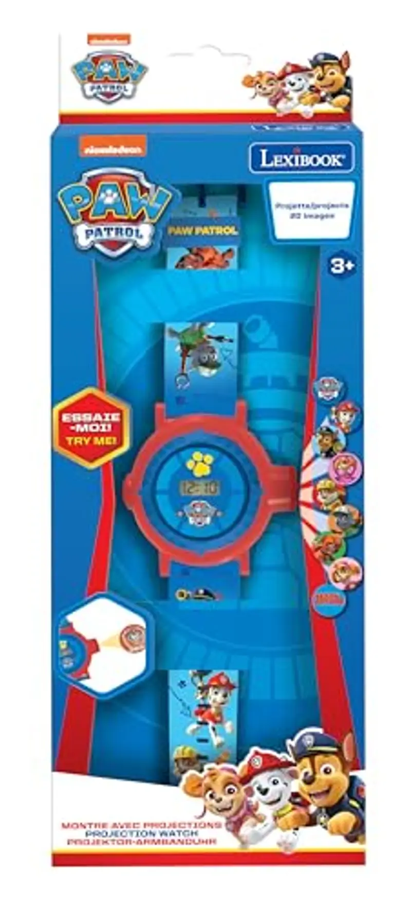 Lexibook Paw Patrol - Schermo digitale per orologio a proiezione regolabile- 20 immagini Chase, Marshall, Skye, Rocky miniatura 3