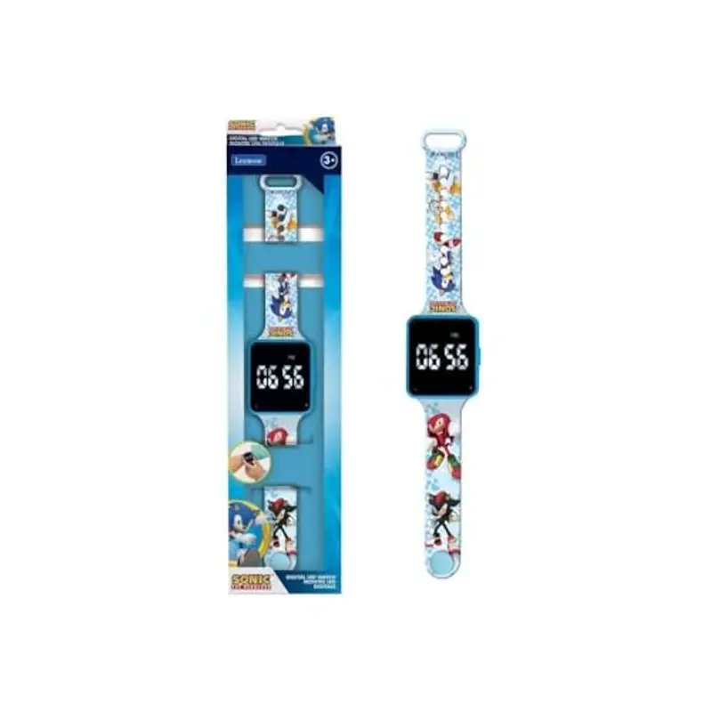 Lexibook, Sonic the Hedgehog, Orologio digitale, indicazione dell'ora su 12 o 24 ore, DMW060SN