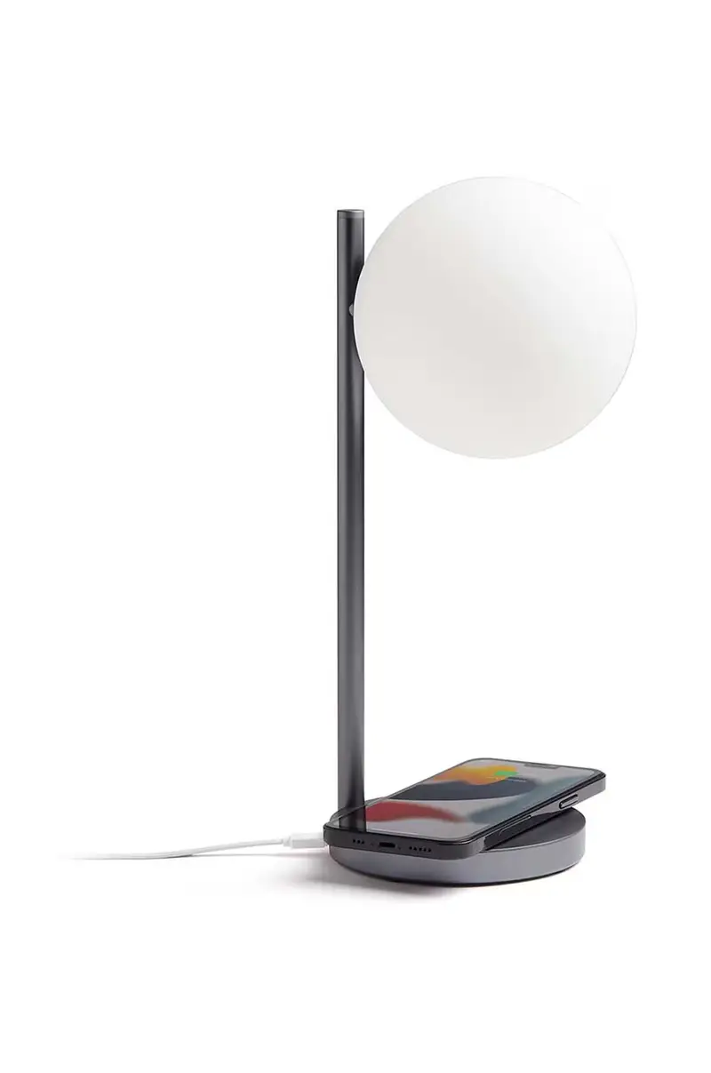 lampada con caricabatterie wirelles Bubble Lamp Nero miniatura 2