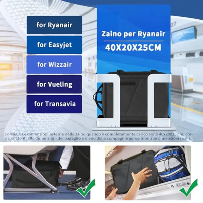 Leyrica Zaino da viaggio Grigio 786338 miniatura 2