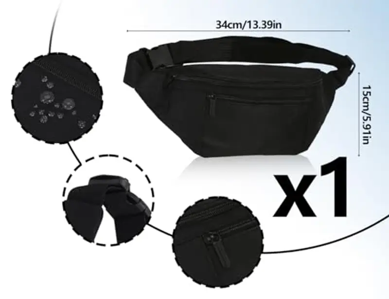 Lhbwhiz Marsupio Uomo Nero 871568 miniatura 2