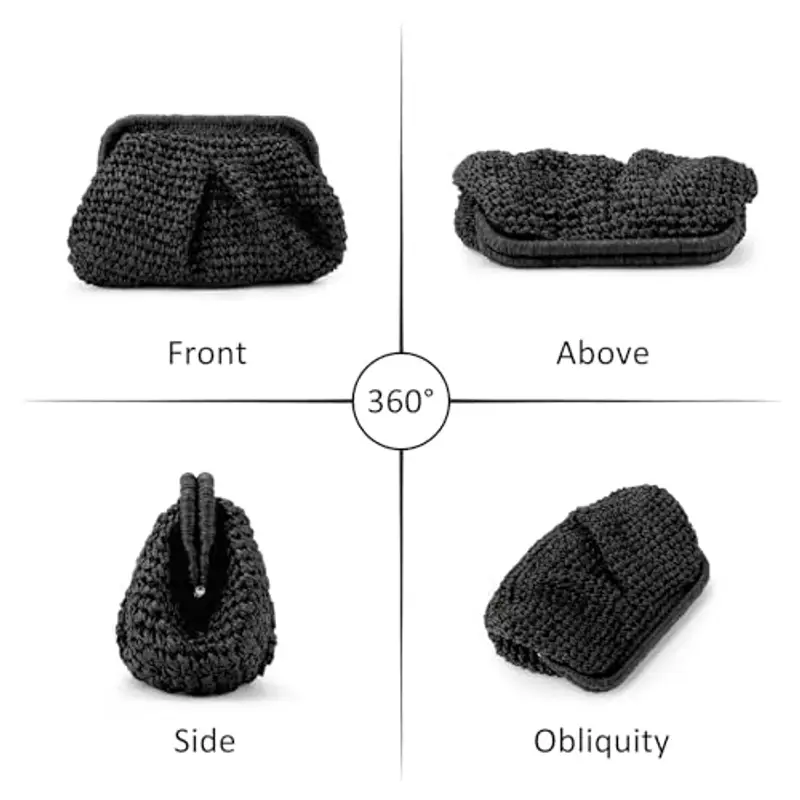 LHHMZ Pochette Donna Nero 1604009 miniatura 2