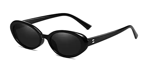 LHSDMOAT Occhiali da Sole Cat's Eye Retro Anni '70 Ovale - Unisex Stile Vintage per Guida e Viaggio, Lenti UV400