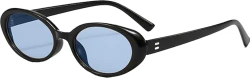 LHSDMOAT Occhiali da Sole Cat's Eye Retro Anni '70 Ovale - Unisex Stile Vintage per Guida e Viaggio, Lenti UV400