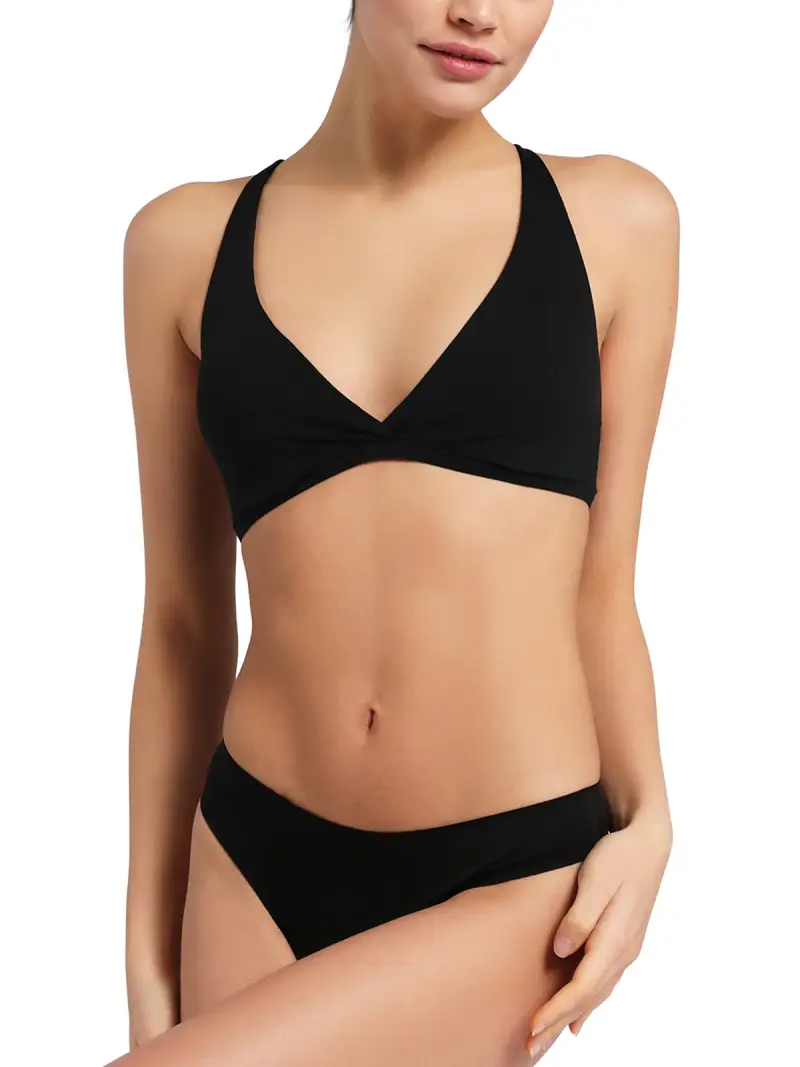 Triangolo forma vela donna, microfibra elasticizzata SOFT TOUCH FLEX - S / NERO 0007