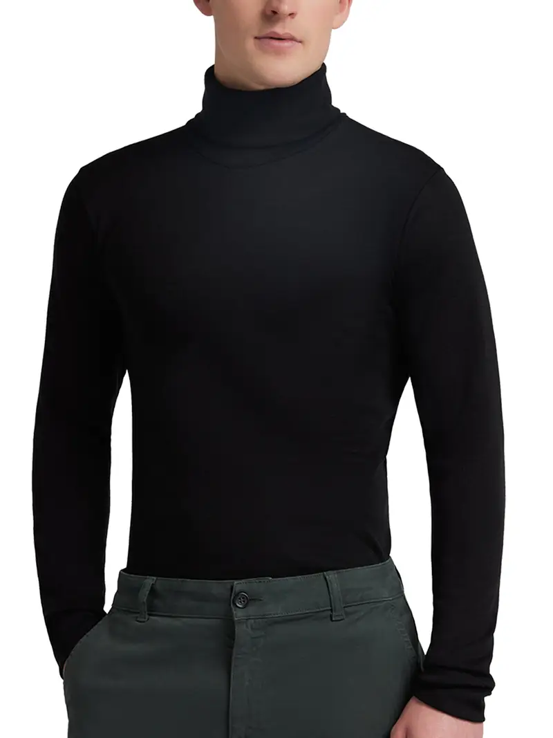 Dolcevita manica lunga uomo, misto lana (50%) - NERO 21 / 4-M