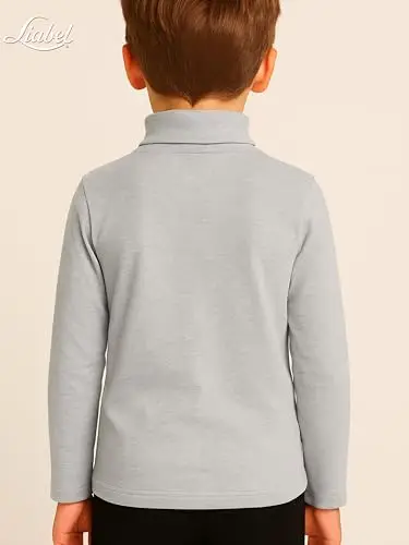 Liabel Lupetto Bambino Caldo Cotone Morbido Dolcevita Bambino Manica Lunga Collo Alto 3 miniatura 2