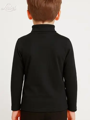 Liabel Lupetto Bambino Caldo Cotone Morbido Dolcevita Bambino Manica Lunga Collo Alto 3 miniatura 2