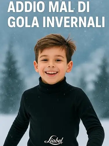 Liabel Lupetto Bambino Caldo Cotone Morbido Dolcevita Bambino Manica Lunga Collo Alto 3 miniatura 3