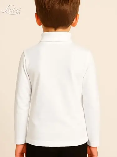 Liabel Lupetto Bambino Caldo Cotone Morbido Dolcevita Bambino Manica Lunga Collo Alto 3 miniatura 2