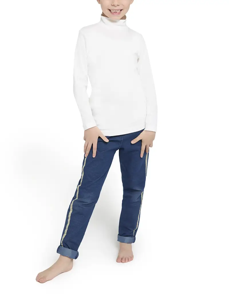 Lupetto manica lunga bimbo/bimba, caldo cotone - ECRU 123 / 3-S