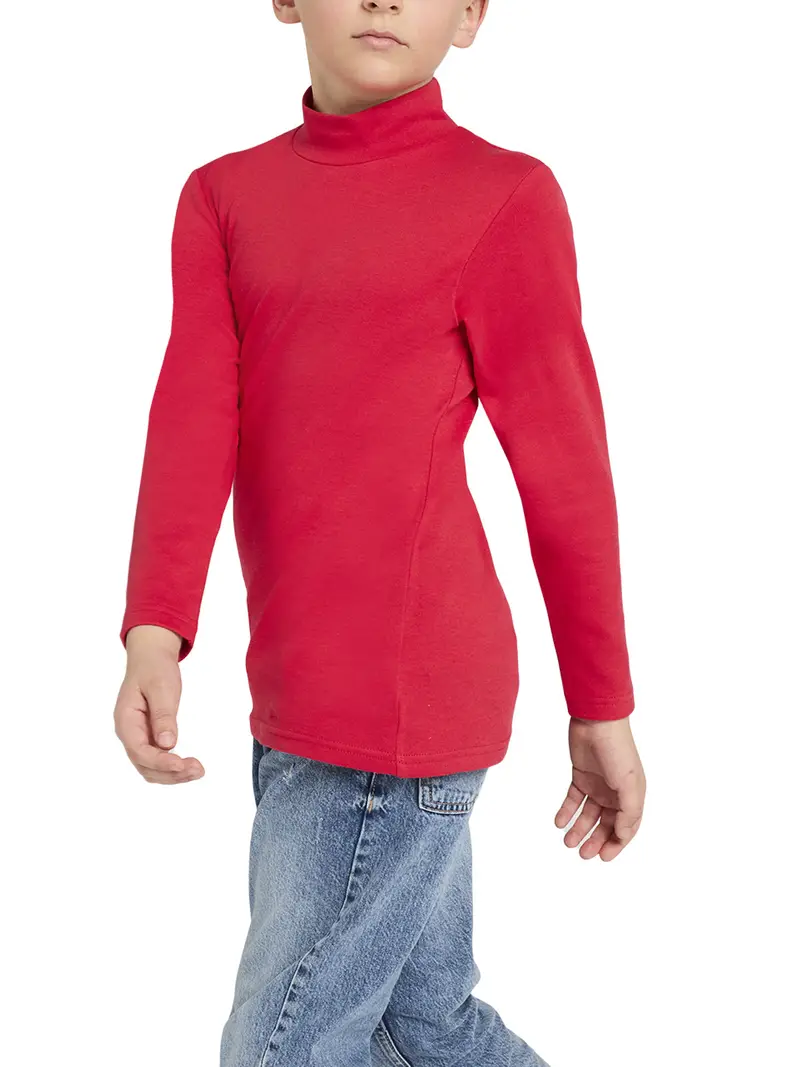 Lupetto manica lunga bimbo/bimba, caldo cotone - ROSSO 125 / 3-S