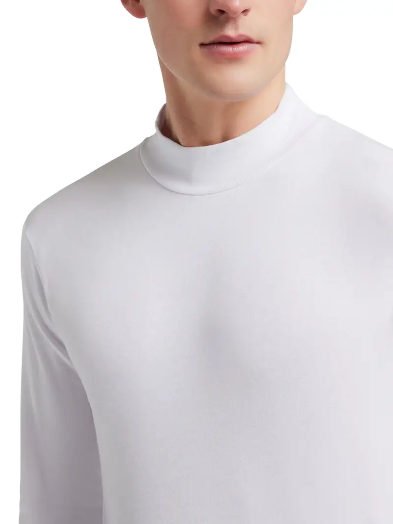 Lupetto manica lunga uomo, caldo cotone - BIANCO 1149 / 3-S