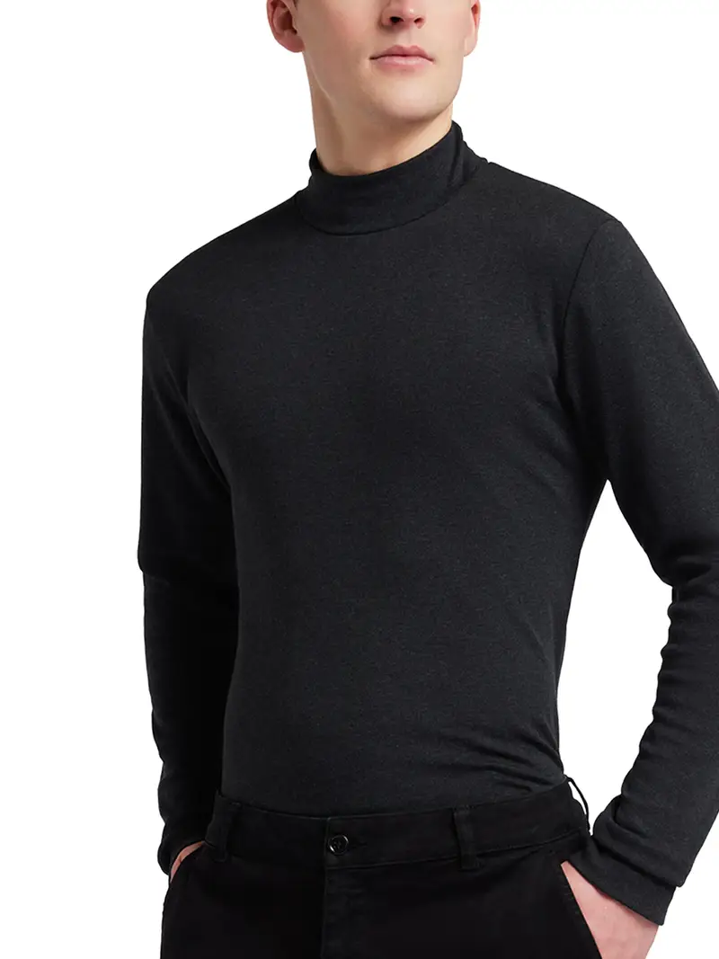 Lupetto manica lunga uomo, caldo cotone - FUMO 1152 / 3-S