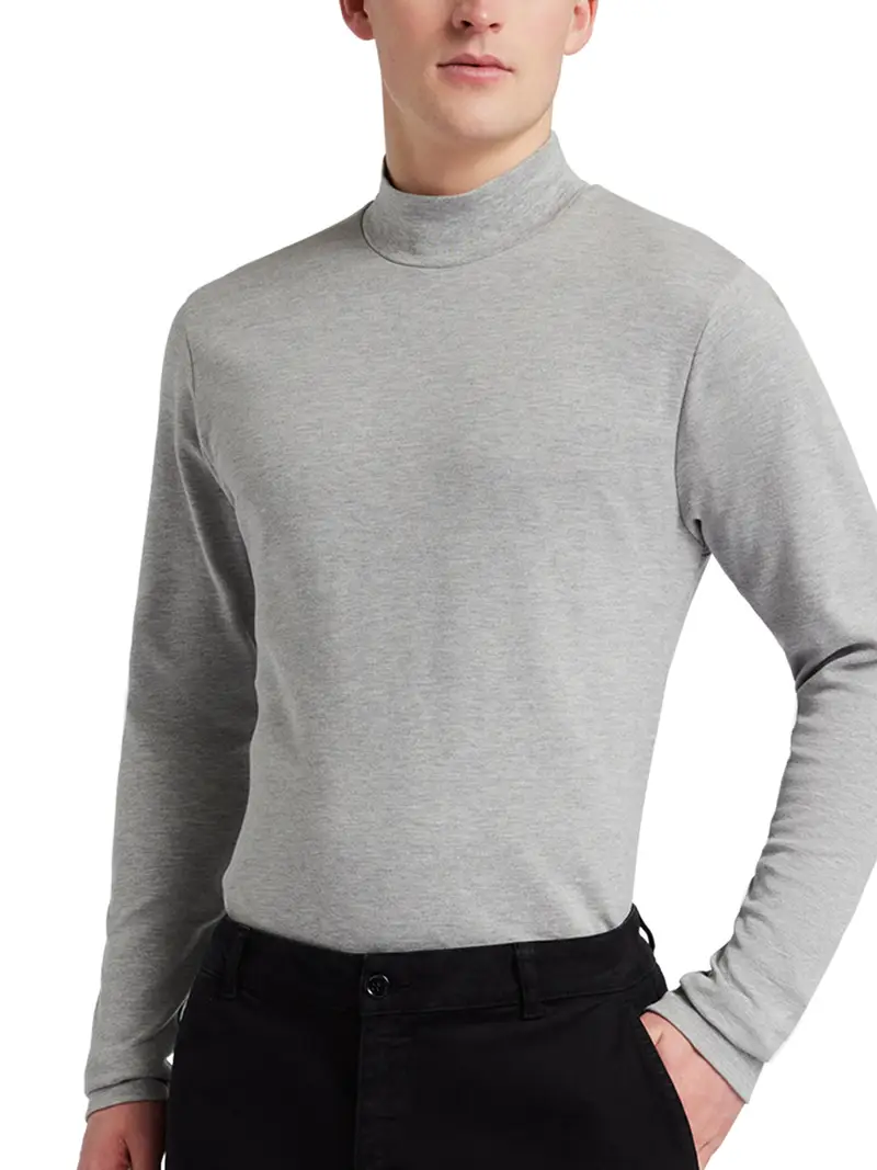 Lupetto manica lunga uomo, caldo cotone - GRIGIO M 1155 / 3-S