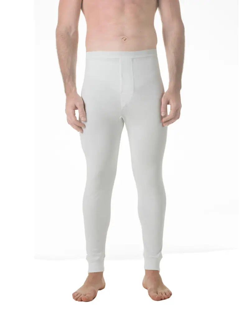 Mutanda gamba lunga uomo, caldo cotone - BIANCO 103 / 3-S