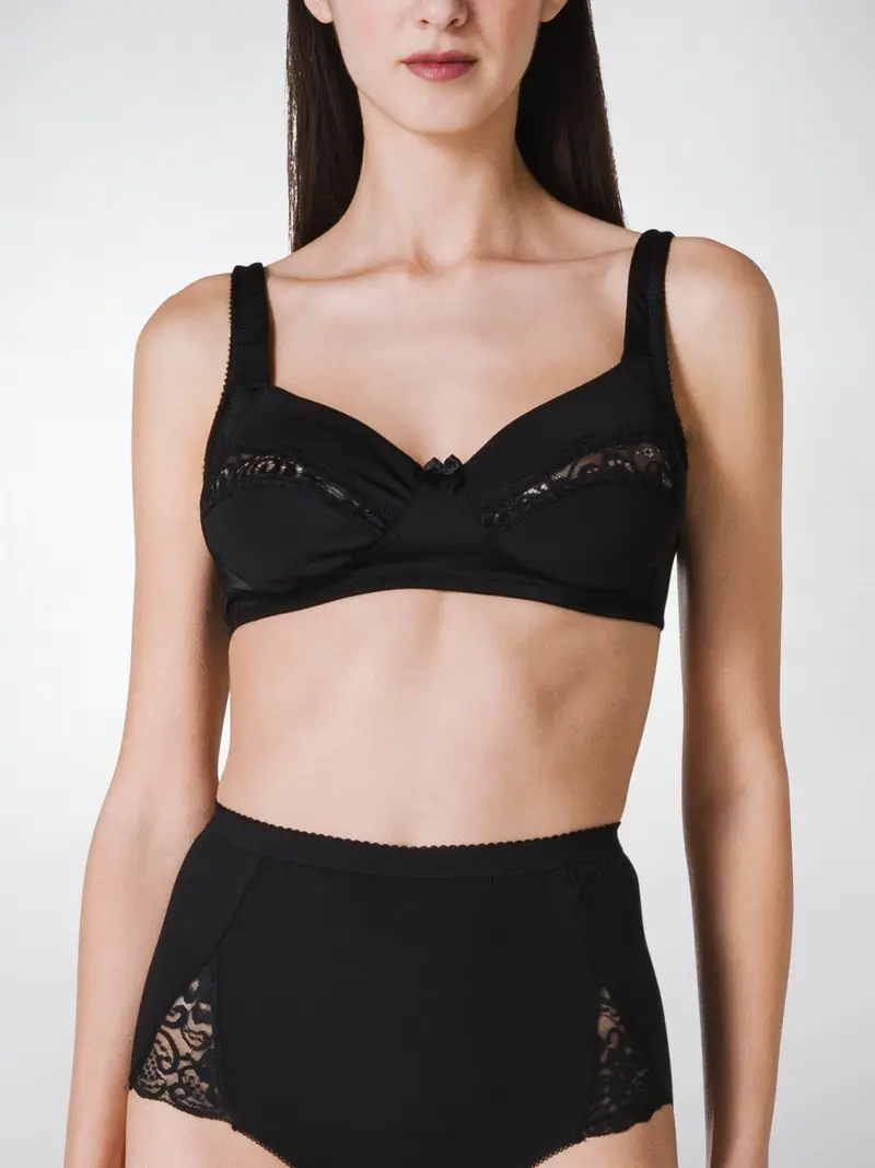 Reggiseno strutturato senza ferretto coppa C GIANNA , microfibra - NERO 194 / 3-S