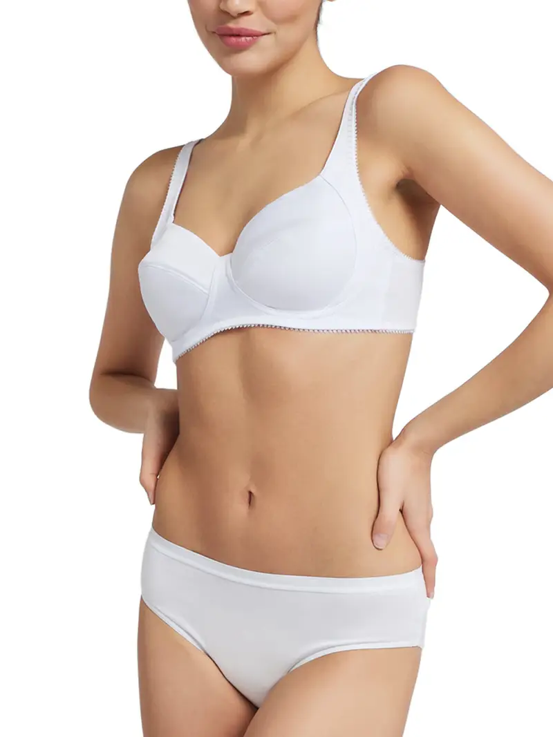 Reggiseno strutturato senza ferretto coppa C ROSA, microfibra - BIANCO 649 / 3-S