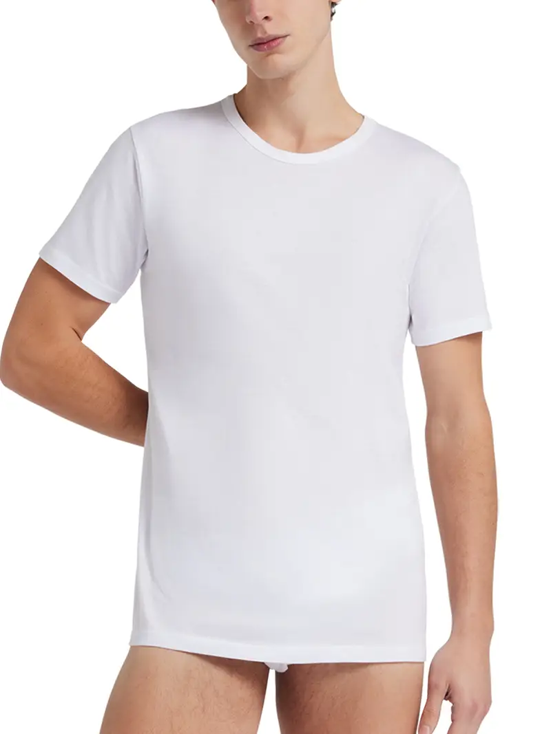 Risparmio Pack 3 T-Shirts girocollo manica corta uomo, cotone - BIANCO 1376 / 3-S