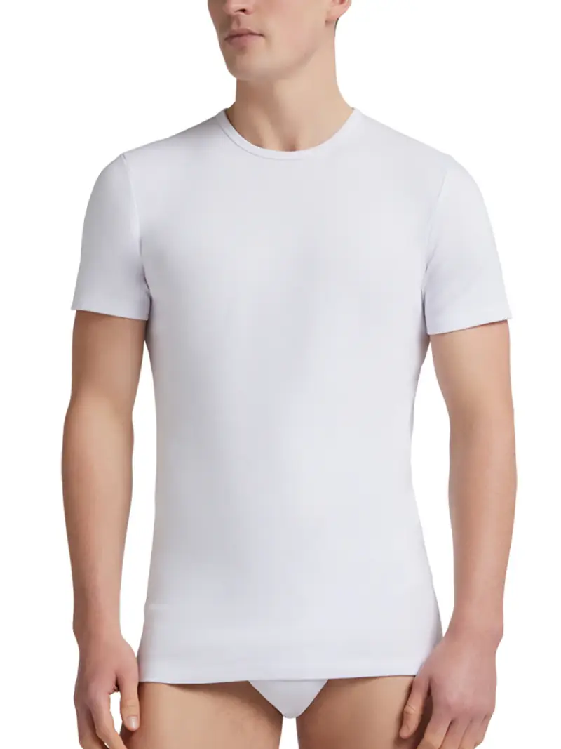 T-Shirt girocollo manica corta uomo, THERMO COTTON - 3/S / BIANCO 0001