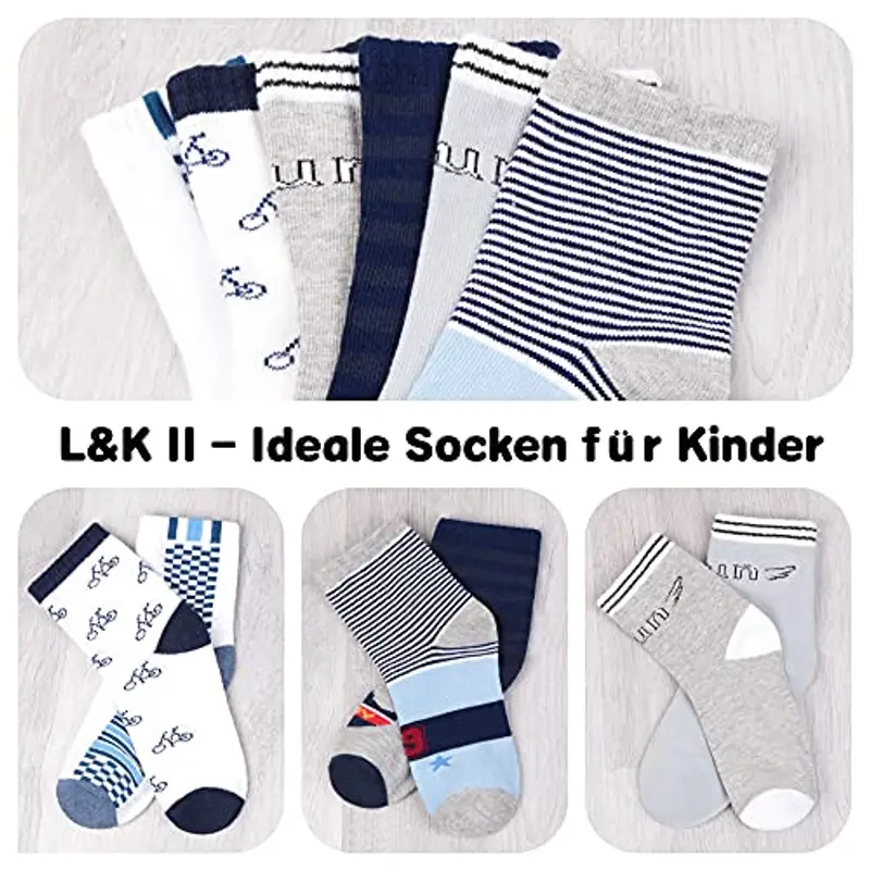 Libella 12 Paia Calzini sneaker bambino ragazzi calzini sneaker bambino colorati 2119 31 miniatura 2