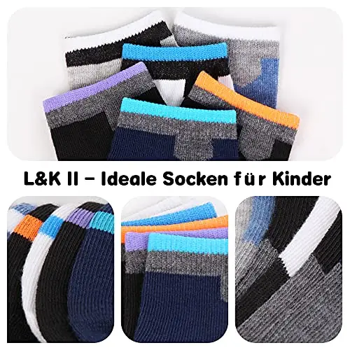 Libella 12 Paia Calzini sneaker bambino ragazzi calzini sneaker bambino colorati 2801 27 miniatura 2