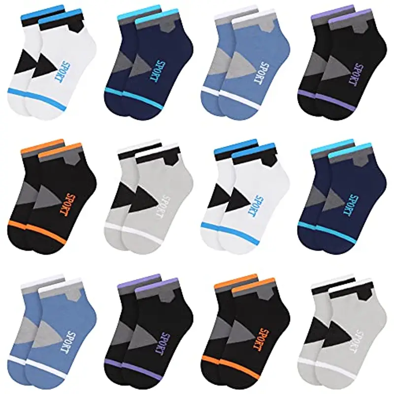 Libella 12 Paia Calzini sneaker bambino ragazzi calzini sneaker bambino colorati 2801 31