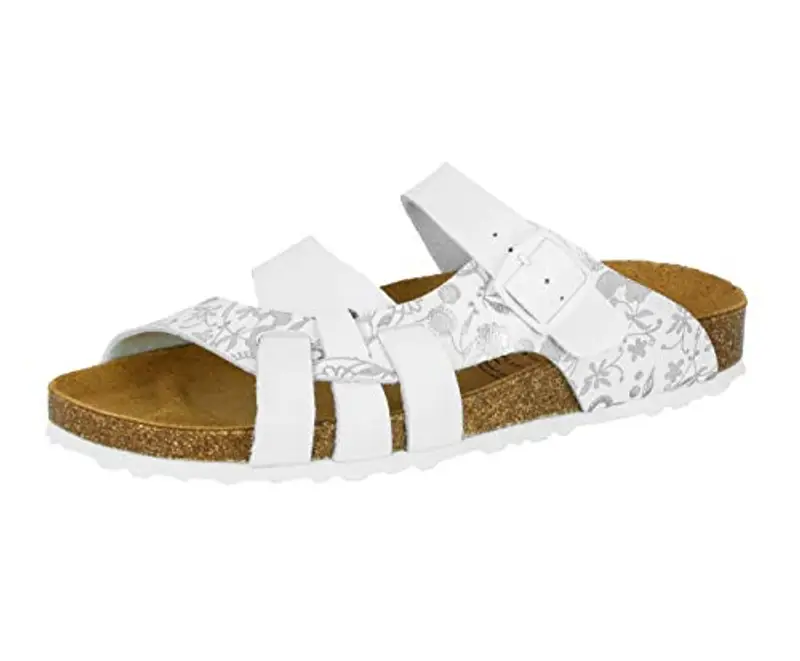 Lico Bioline Flora, Ciabatte, Bianco (Weiss/Silber Weiss/Silber), 39 EU