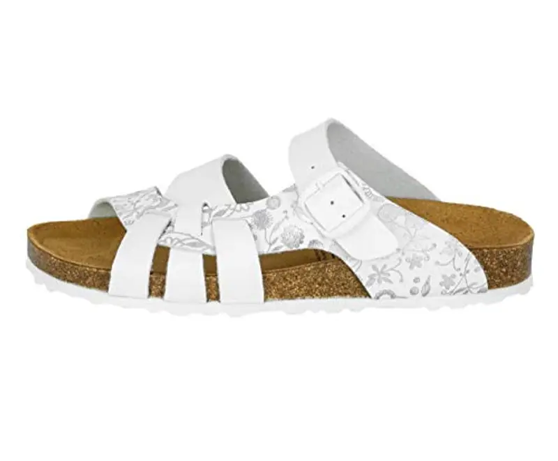 Lico Bioline Flora, Ciabatte Donna, Bianco Weiss Silber, 37 EU miniatura 2