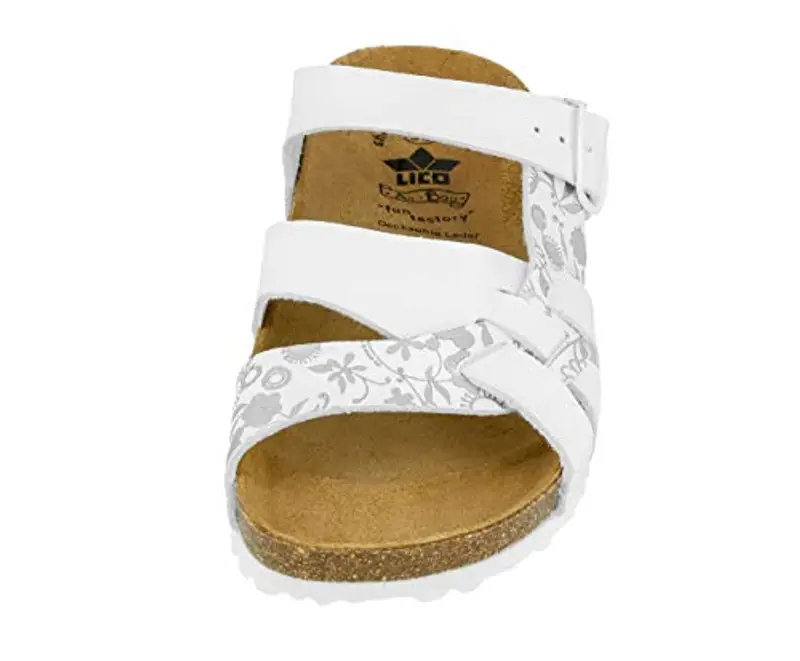 Lico Bioline Flora, Ciabatte Donna, Bianco Weiss Silber, 37 EU miniatura 3