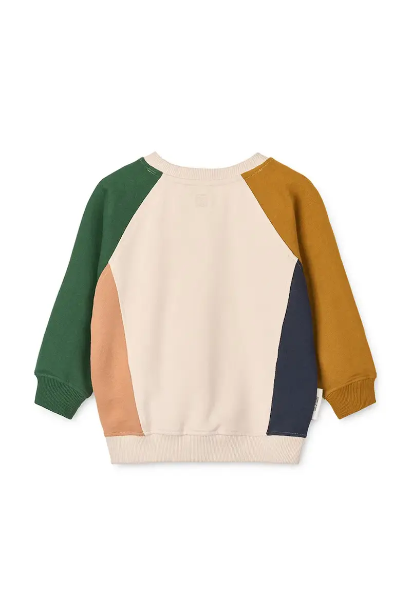 felpa in cotone bambino/a Aude Placement Sweatshirt colore beige LW20358 miniatura 3