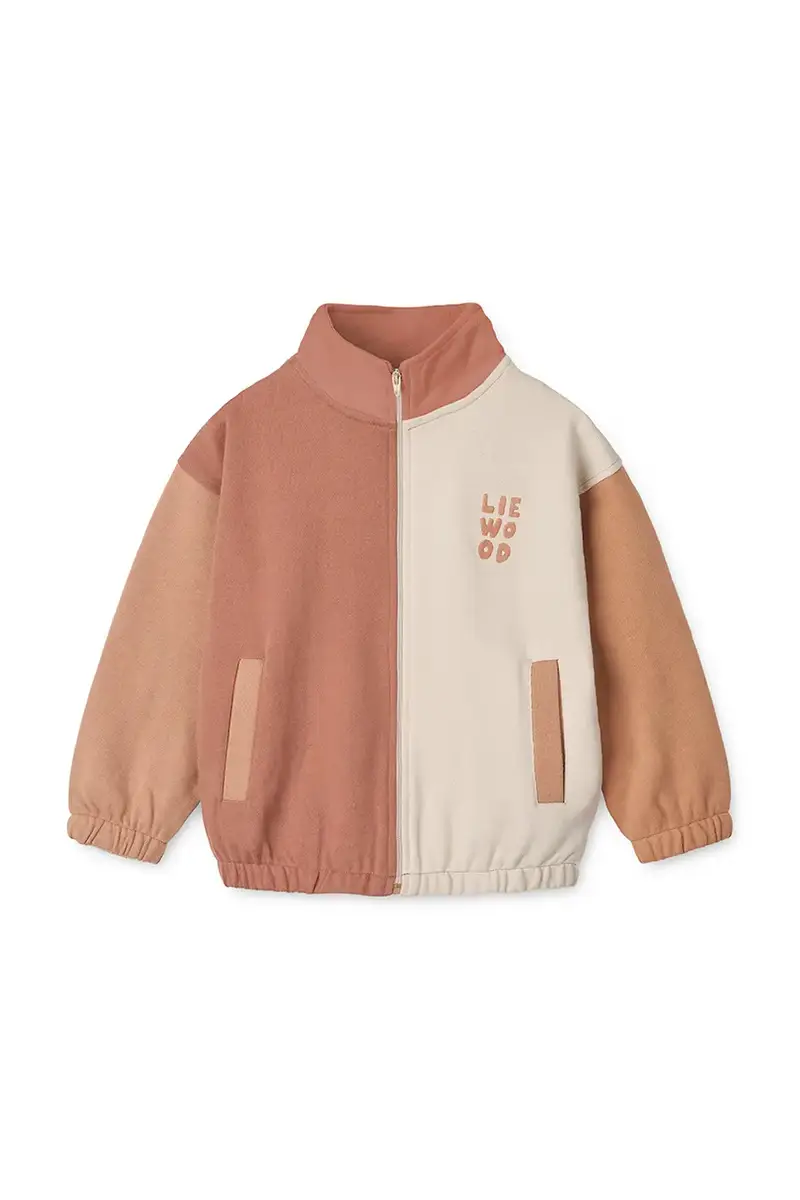 felpa in cotone bambino/a Cassius Zip-up Sweatshirt colore arancione LW20080 miniatura 2