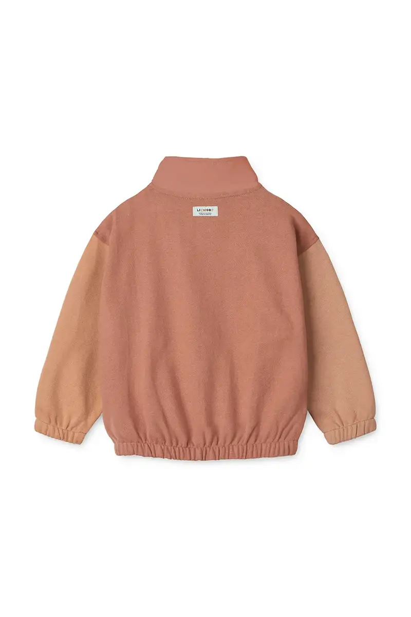 felpa in cotone bambino/a Cassius Zip-up Sweatshirt colore arancione LW20080 miniatura 3