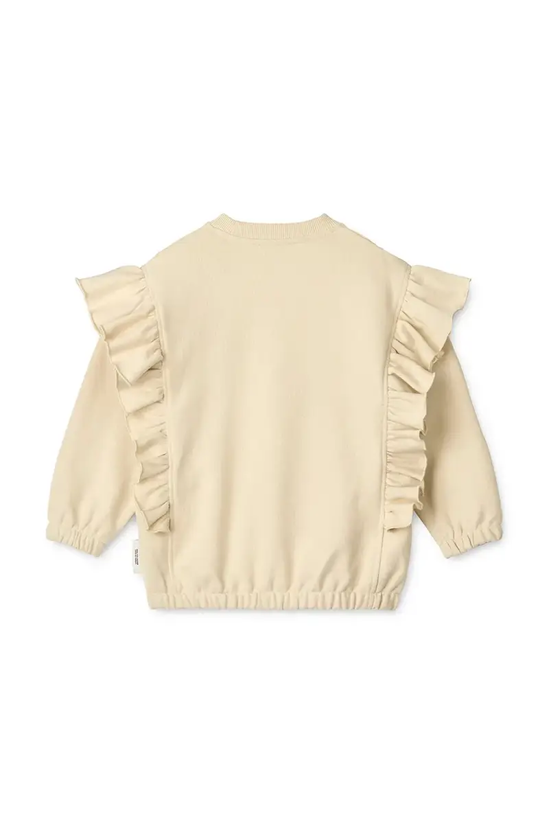 felpa in cotone bambino/a Marcella Placement Sweatshirt colore beige LW20081 miniatura 2