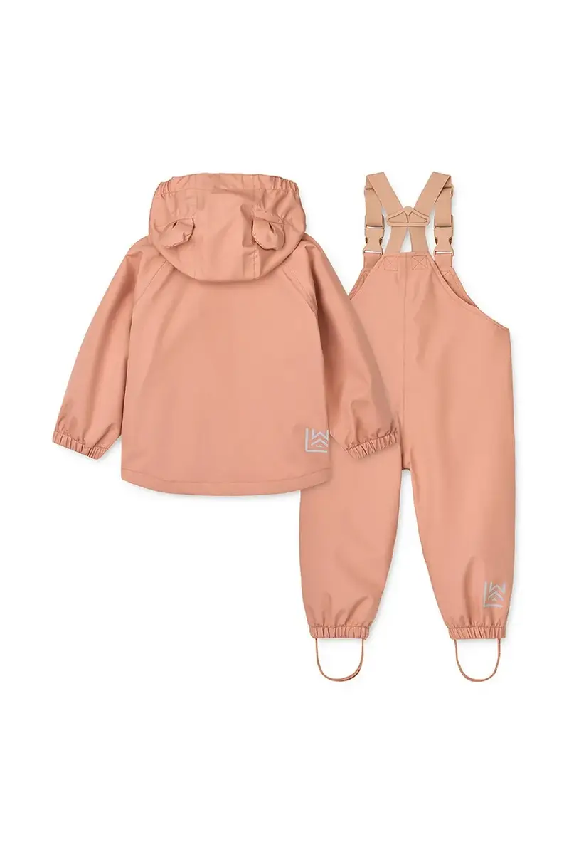 giacca e pantaloni per neonati Manu Rainwear Set colore arancione LW19910 miniatura 2