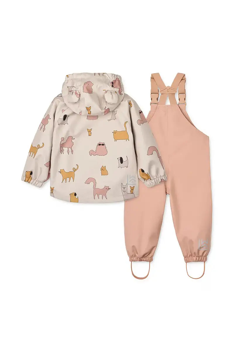 giacca e pantaloni per neonati Manu Rainwear Set colore beige LW19910 miniatura 3