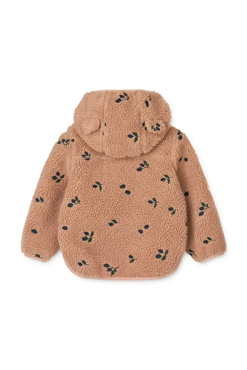 giacca neonato/a Mara Pile Jacket With Ears colore arancione LW18633 miniatura 3