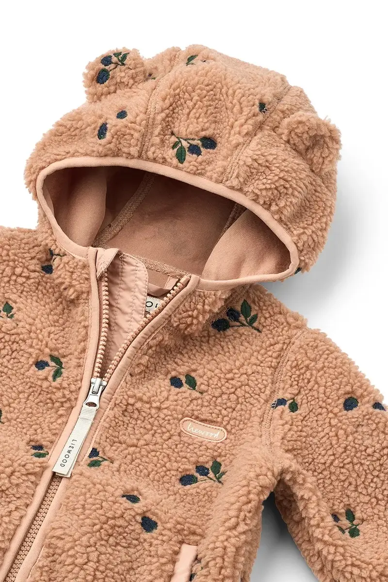 giacca neonato/a Mara Pile Jacket With Ears colore arancione LW18633 miniatura 4