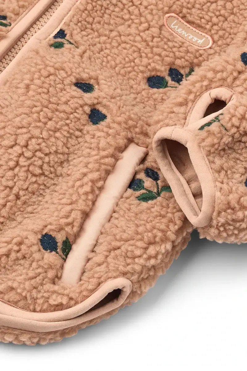 giacca neonato/a Mara Pile Jacket With Ears colore arancione LW18633 miniatura 5