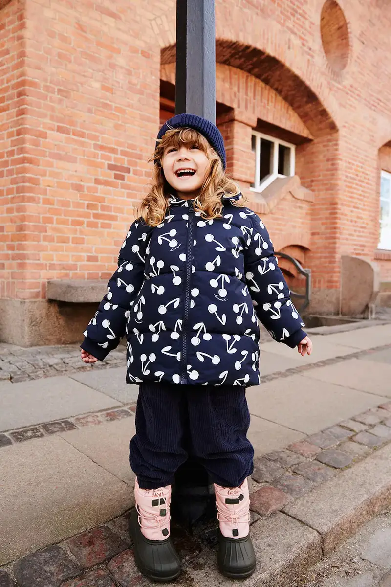 giacca per bambini Anemone Long Jacket colore blu navy LW20194