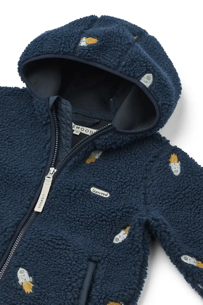 giacca per bambini Mara Pile Jacket colore blu navy LW18920 miniatura 3