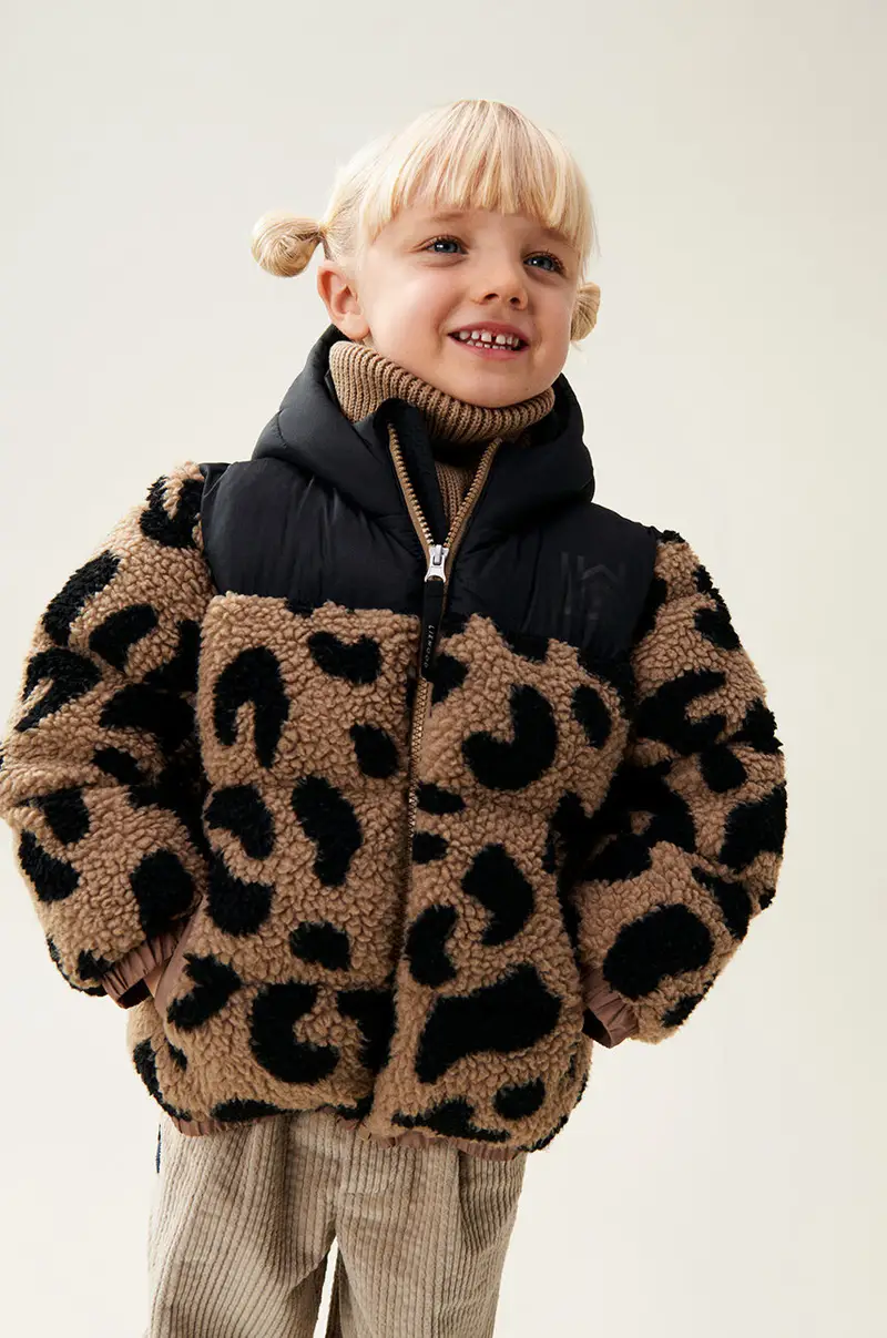 giacca per bambini Niko Pile Jacket colore marrone LW19142