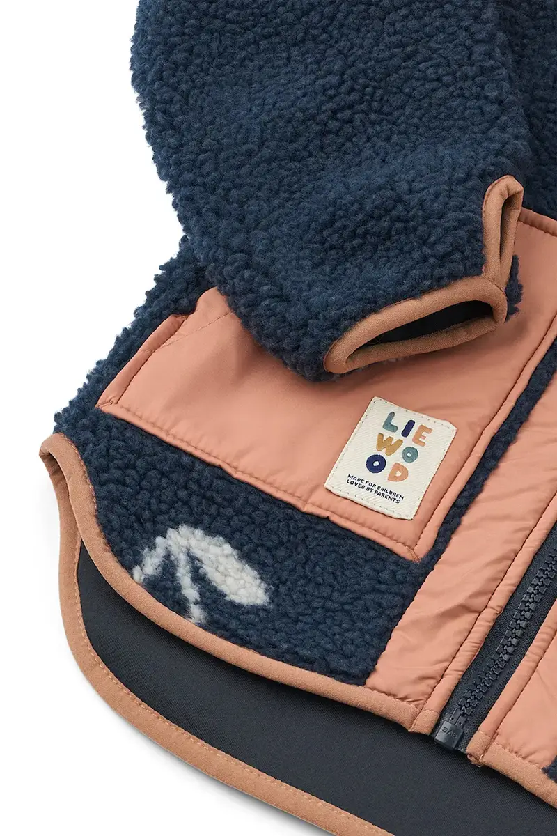 giacca per bambini Noam Pile Jacket colore blu navy LW20017 miniatura 4